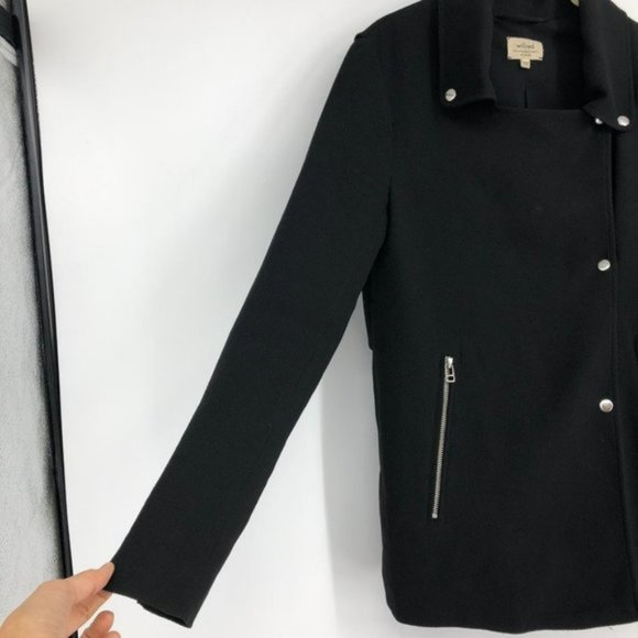 Aritzia Wilfred Black Mayet Crepe Moto Jacket XXS - Picture 7 of 7